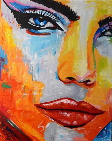 Original Abstract Women Paintings by Rafal Stach