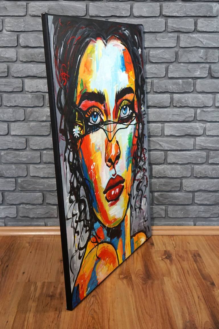 Original Pop Art Women Painting by Rafal Stach
