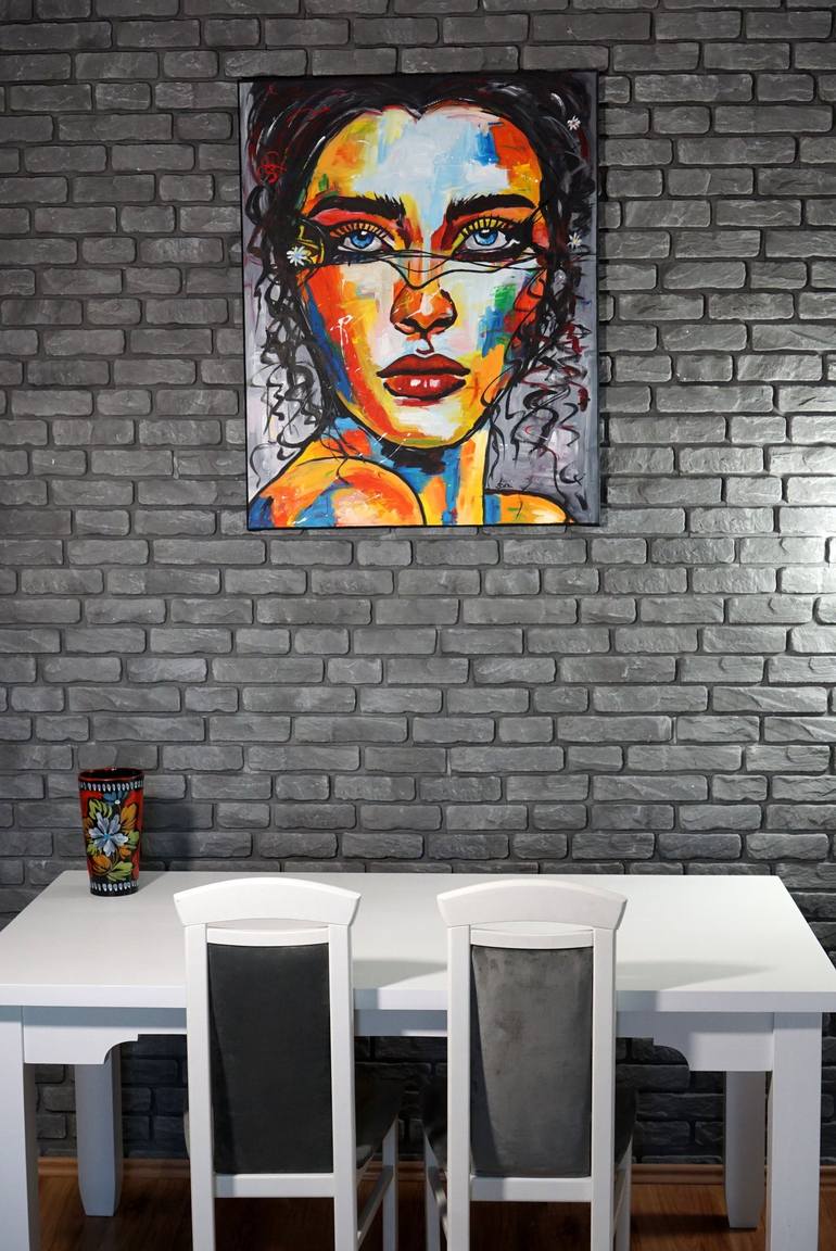Original Pop Art Women Painting by Rafal Stach