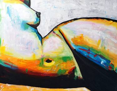 Original Abstract Nude Paintings by Rafal Stach