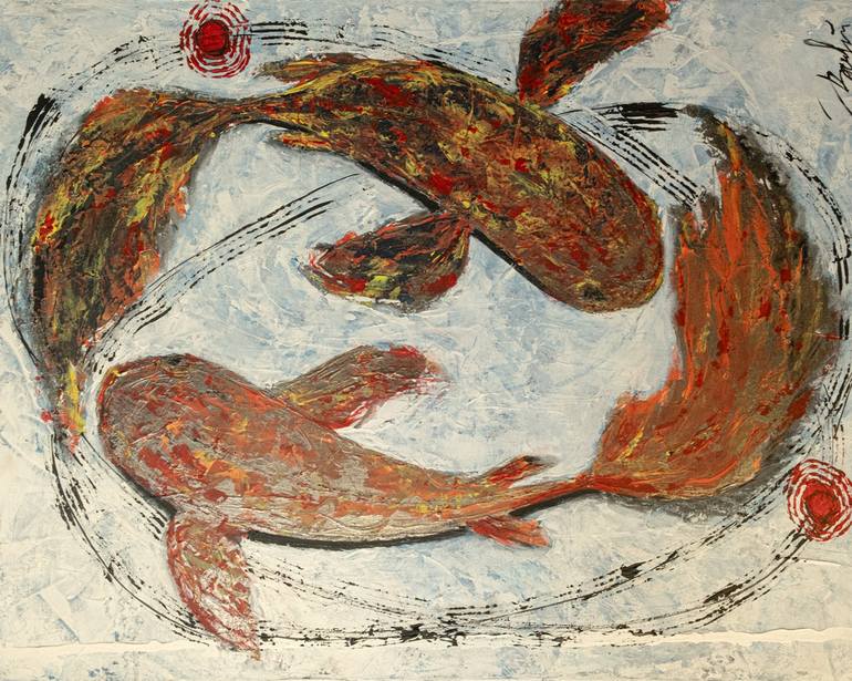Original Fine Art Fish Painting by Viktoria Kucherova