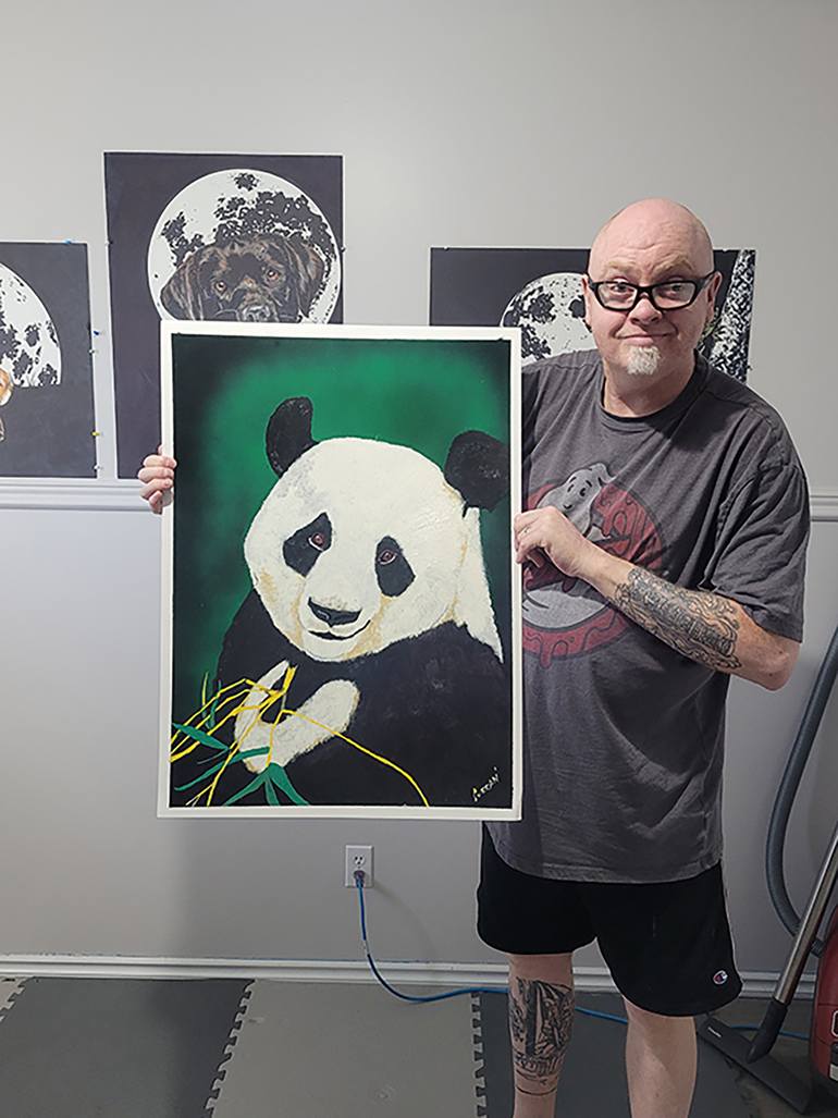 Original Art Deco Animal Painting by Kris Curran