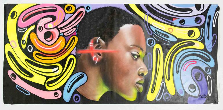 Original Abstract Graffiti Painting by Joka Streeart
