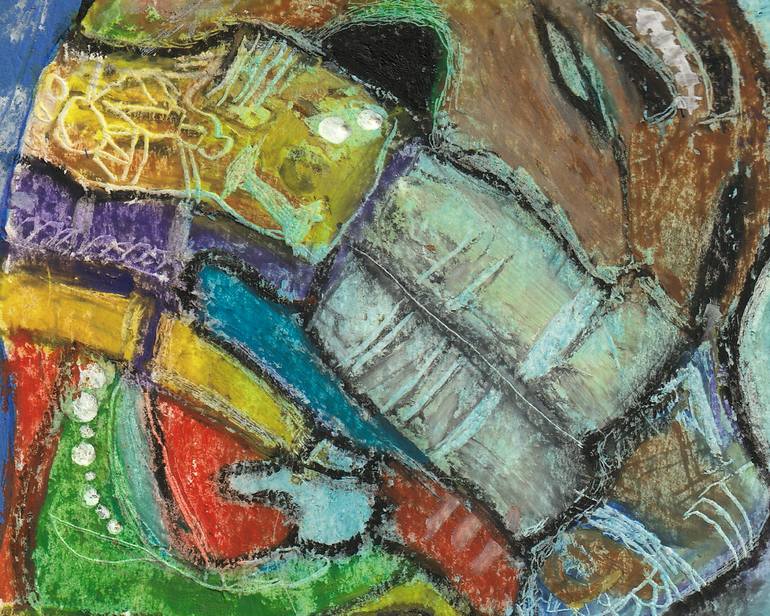 Original Abstract Expressionism People Painting by Julian Renö