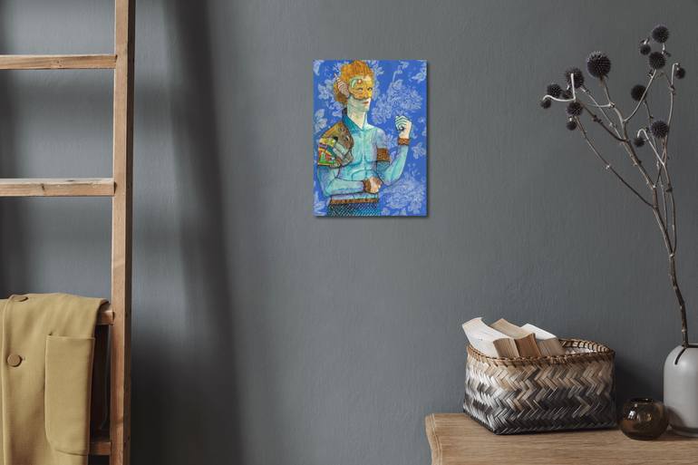 Original Abstract Expressionism People Painting by Julian Renö