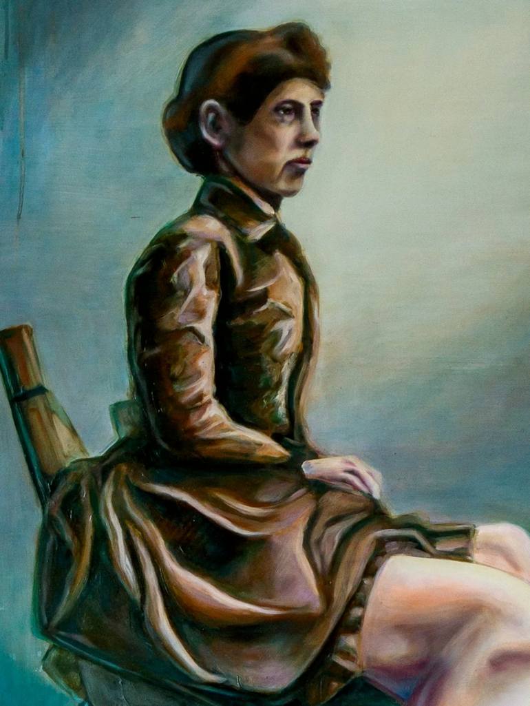 Original Surrealism Portrait Painting by Dávid Kovács K