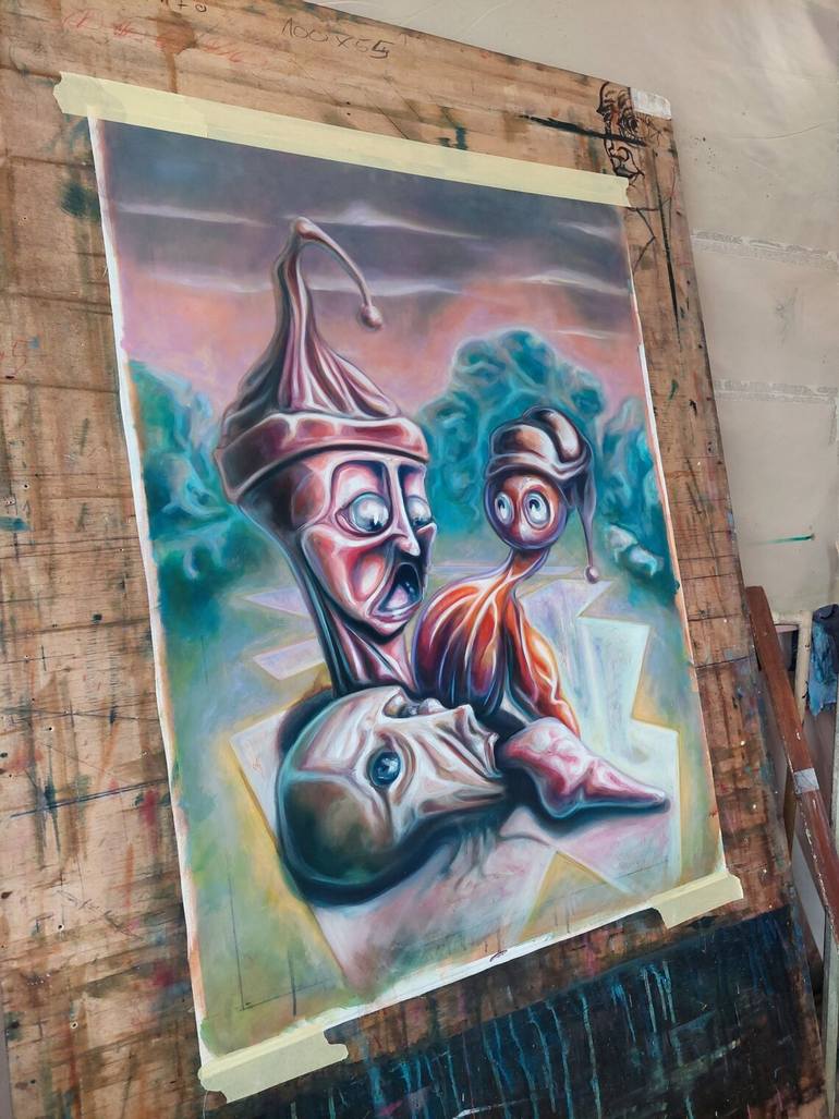 Original Surrealism Fantasy Painting by Dávid Kovács K