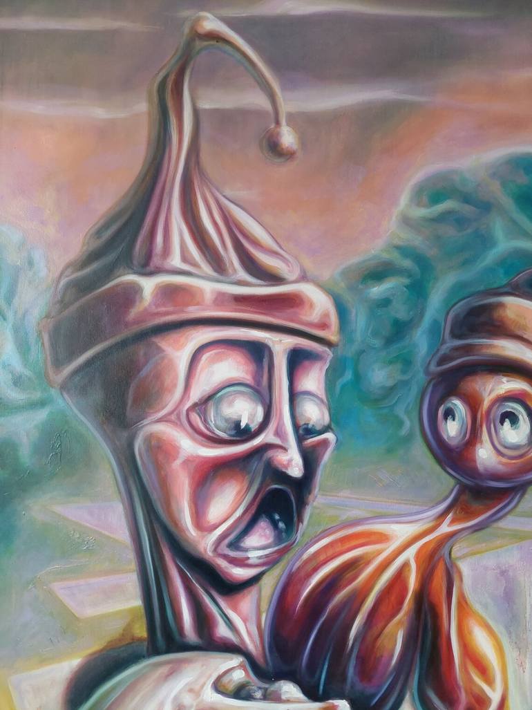 Original Surrealism Fantasy Painting by Dávid Kovács K