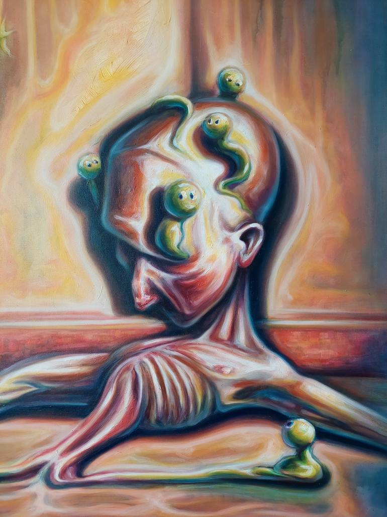 Original Art Deco Animal Painting by Dávid Kovács K