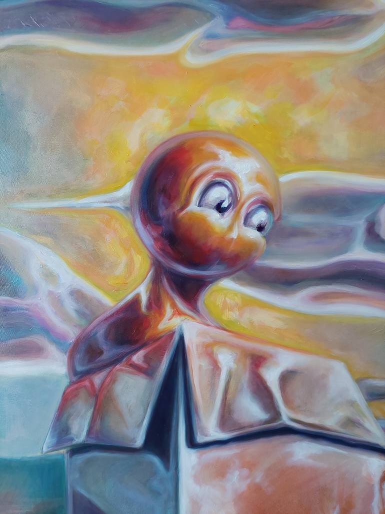 Original Art Deco Fantasy Painting by Dávid Kovács K