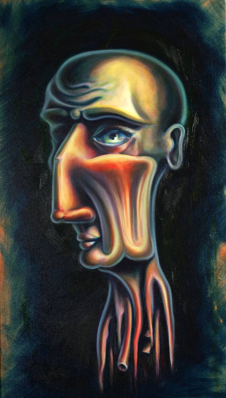 The stubborn Painting by Dávid Kovács K | Saatchi Art