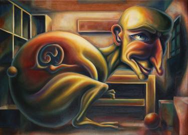Original Surrealism Fantasy Painting by Dávid Kovács K
