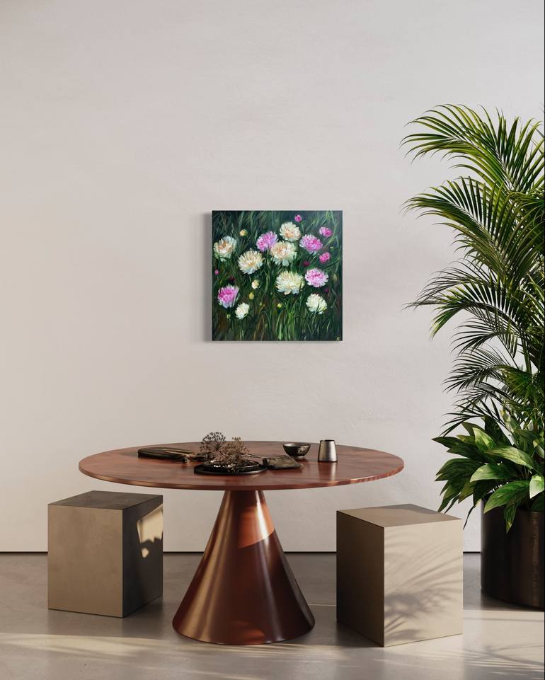 Original Abstract Floral Painting by Tanja Frost