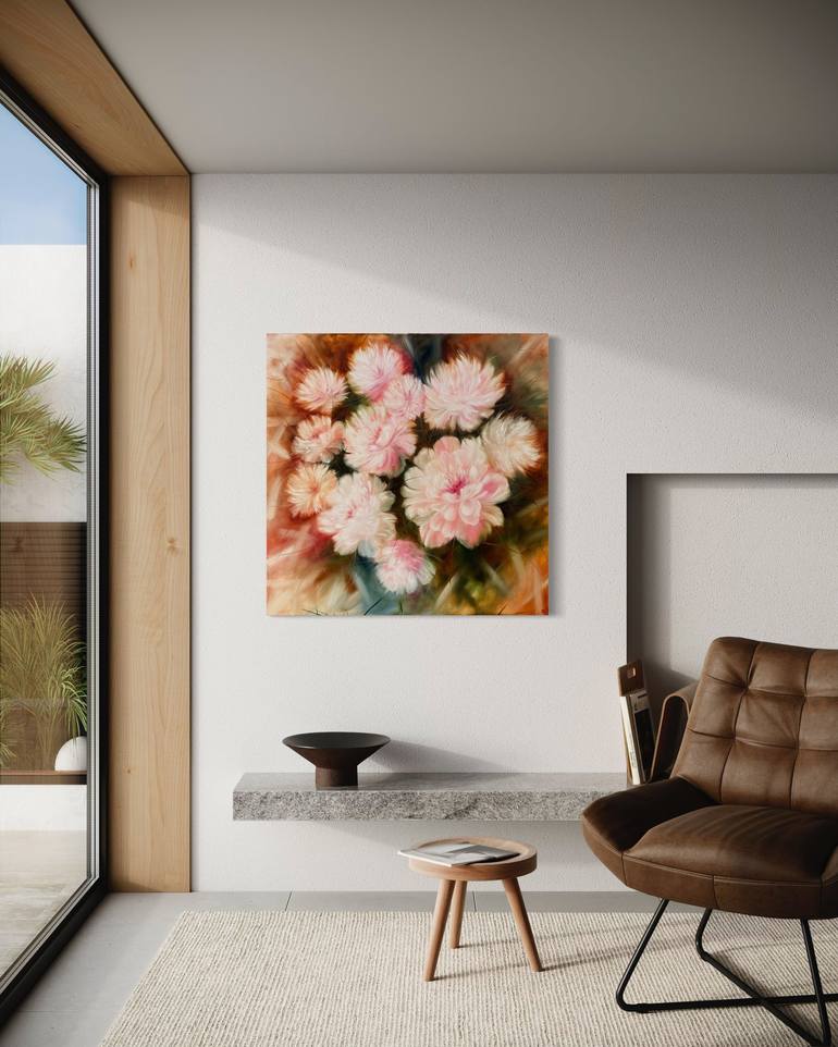 Original Abstract Floral Painting by Tanja Frost