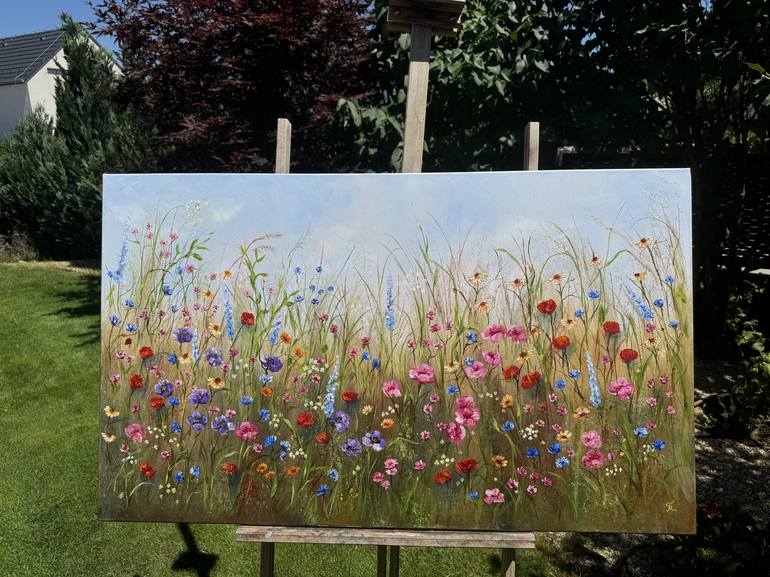 Original Impressionism Floral Painting by Tanja Frost