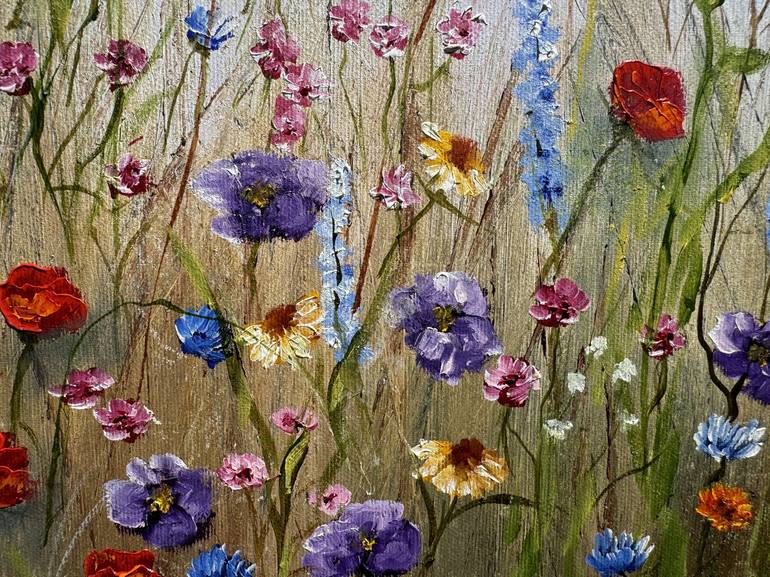 Original Impressionism Floral Painting by Tanja Frost