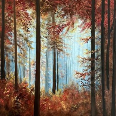 Print of Impressionism Tree Paintings by Tanja Frost