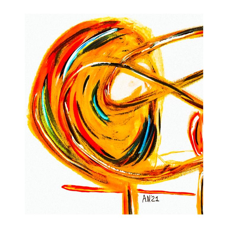 Original Abstract Expressionism Love Painting by Arian Nowbahari