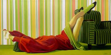 Original Figurative Women Painting by Wes Coke