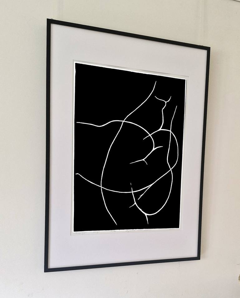 Original Art Nouveau Body Printmaking by Magdalena Piwko-Chudzik