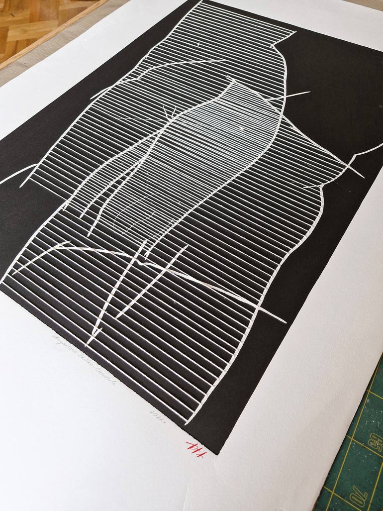 Original Contemporary Body Mixed Media by Magdalena Piwko-Chudzik