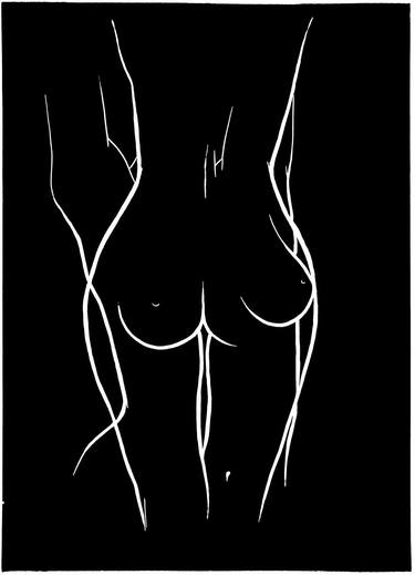 Original Abstract Body Printmaking by Magdalena Piwko-Chudzik