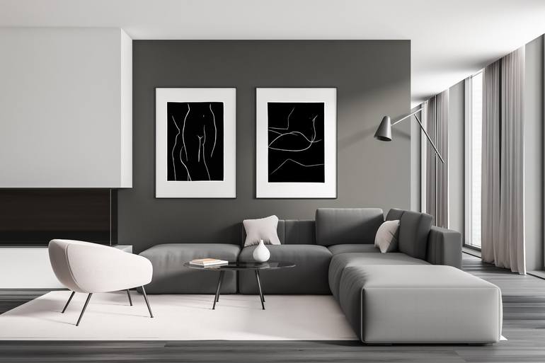 Original Black & White Erotic Printmaking by Magdalena Piwko-Chudzik