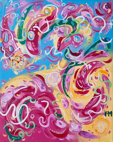Original Abstract Expressionism Abstract Paintings by Fiza Mehak