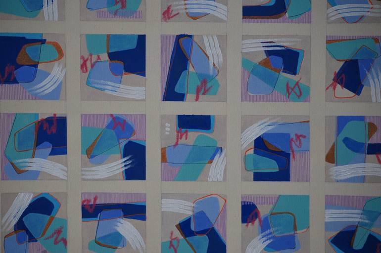 Original Art Deco Abstract Painting by Francesca Giacchetti