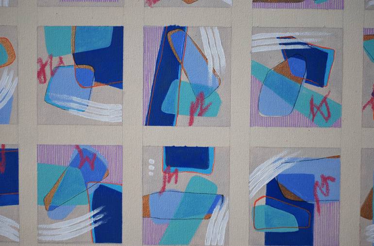 Original Art Deco Abstract Painting by Francesca Giacchetti