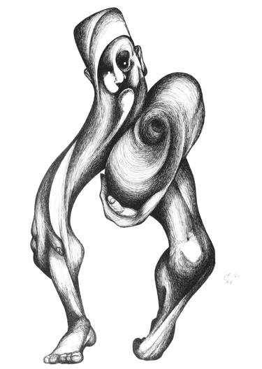 Original Expressionism Nude Drawings by Red Tweny