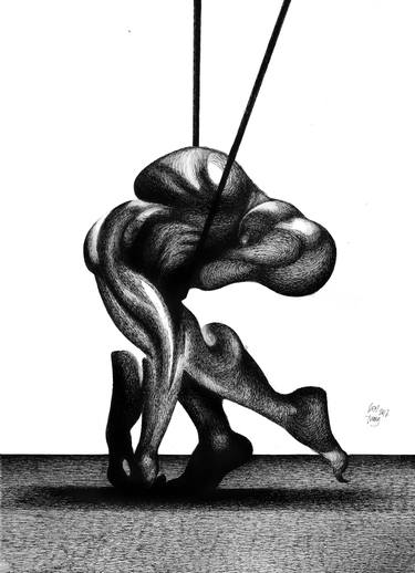 Original Dada Body Drawings by Red Tweny