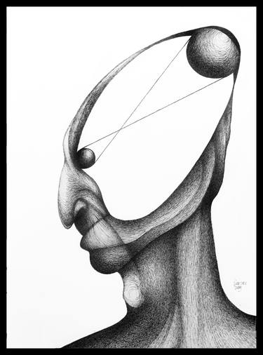 Print of Conceptual Portrait Drawings by Red Tweny