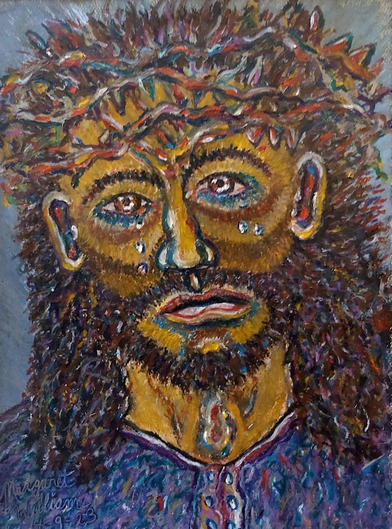 Original Neo-impressionism Religious Painting by Margaret Williams