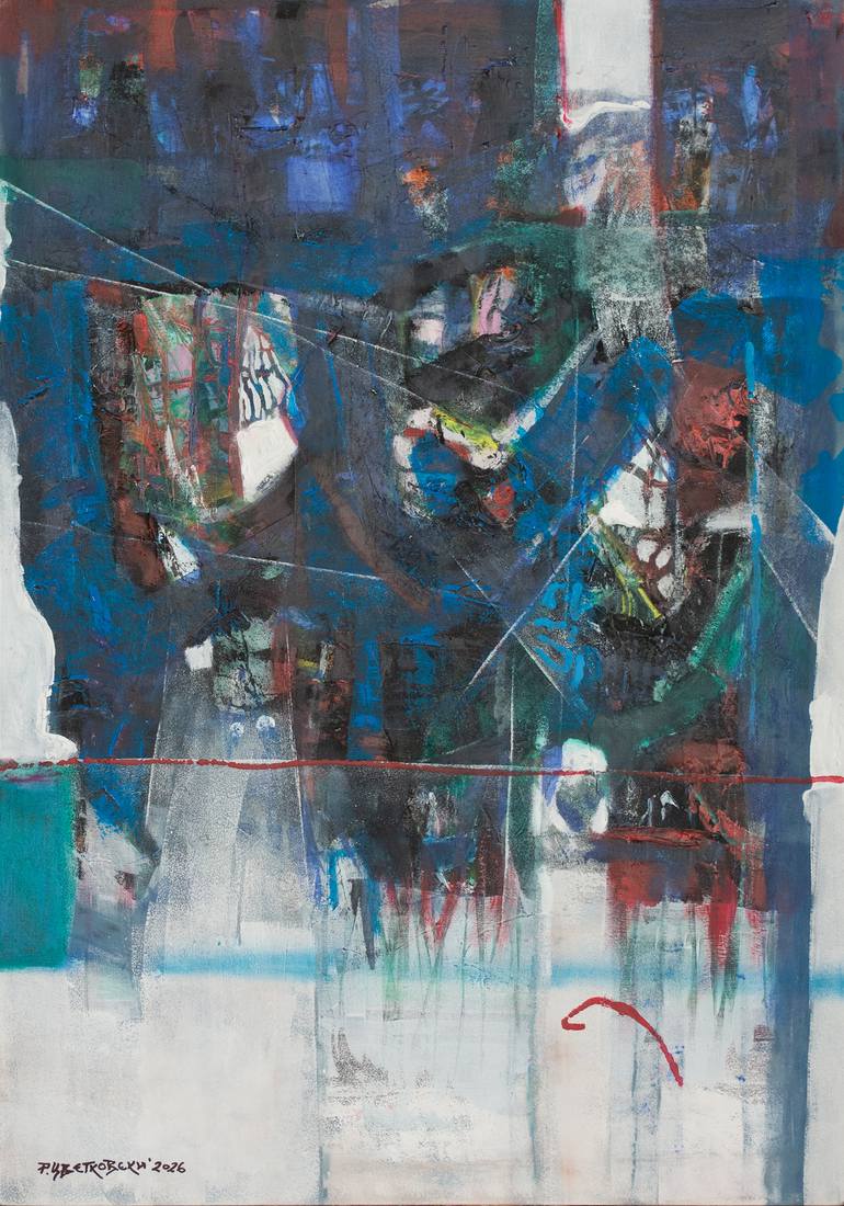 Original Abstract Painting by Robert Cvetkovski | Abstract Art on Canvas | In the night