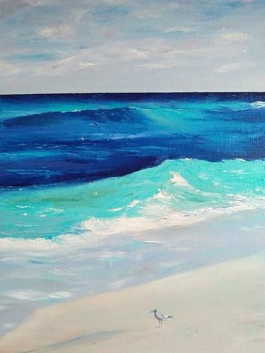 Original Impressionism Seascape Drawing by OLGA MATVEIUK