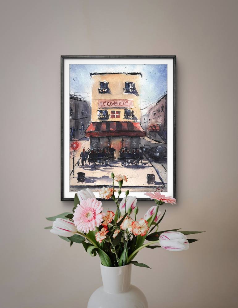 Original Impressionism Architecture Painting by Yan Burbano