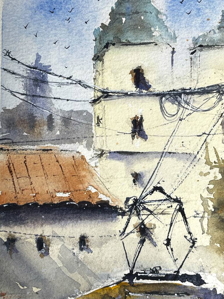 Original Impressionism Cities Painting by Yan Burbano