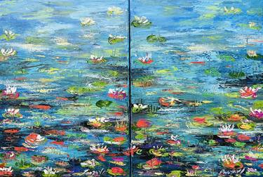 Waterlilies from the Monet Garden - Diptych thumb