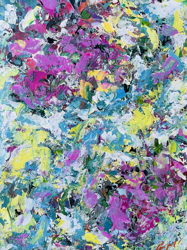 Original Abstract Garden Painting by Pooja Verma