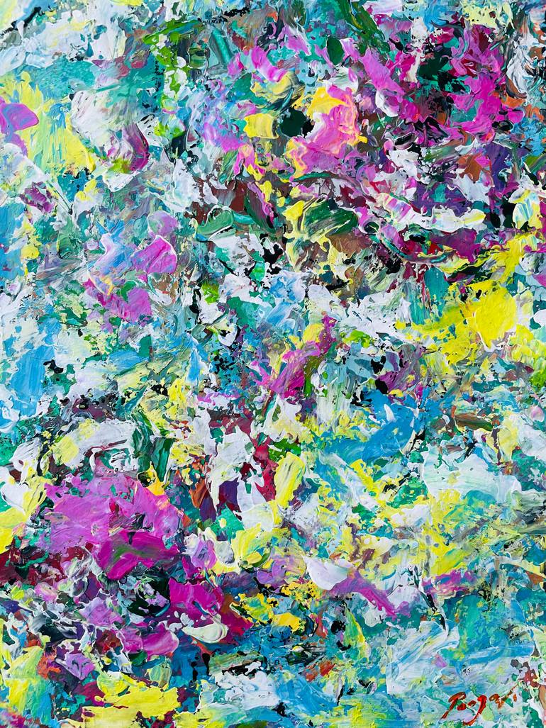 Original Abstract Garden Painting by Pooja Verma
