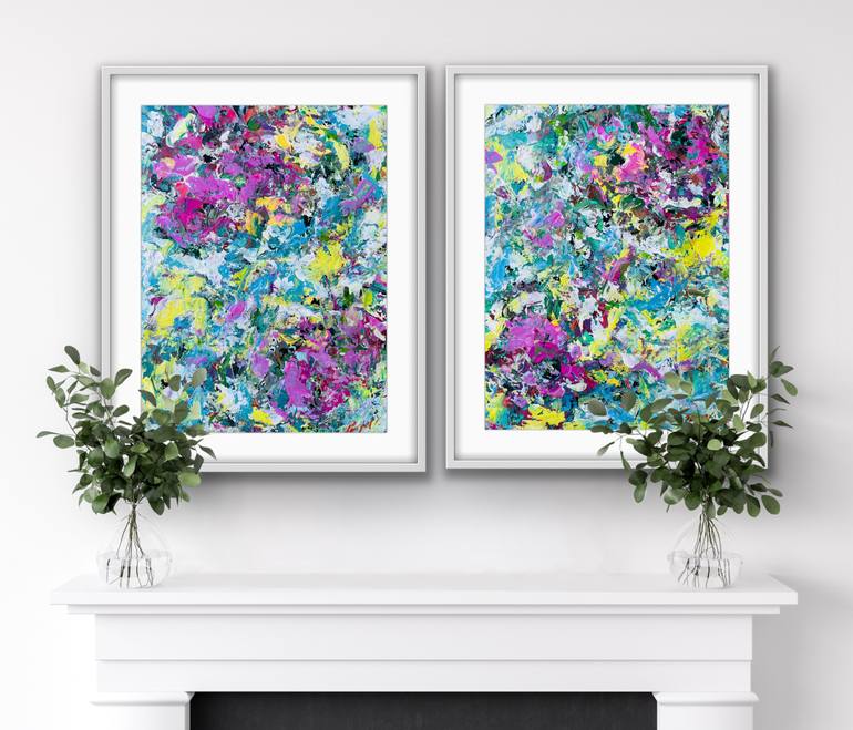 Original Abstract Garden Painting by Pooja Verma