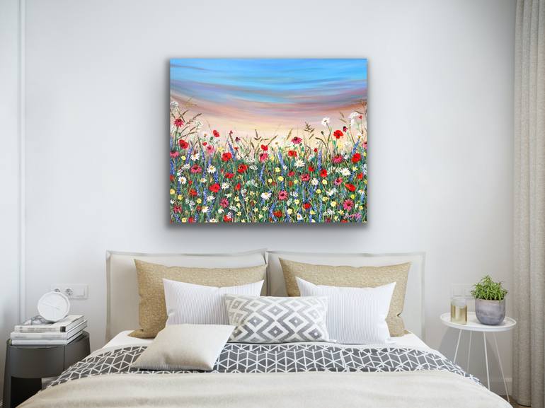 Original Abstract Garden Painting by Pooja Verma
