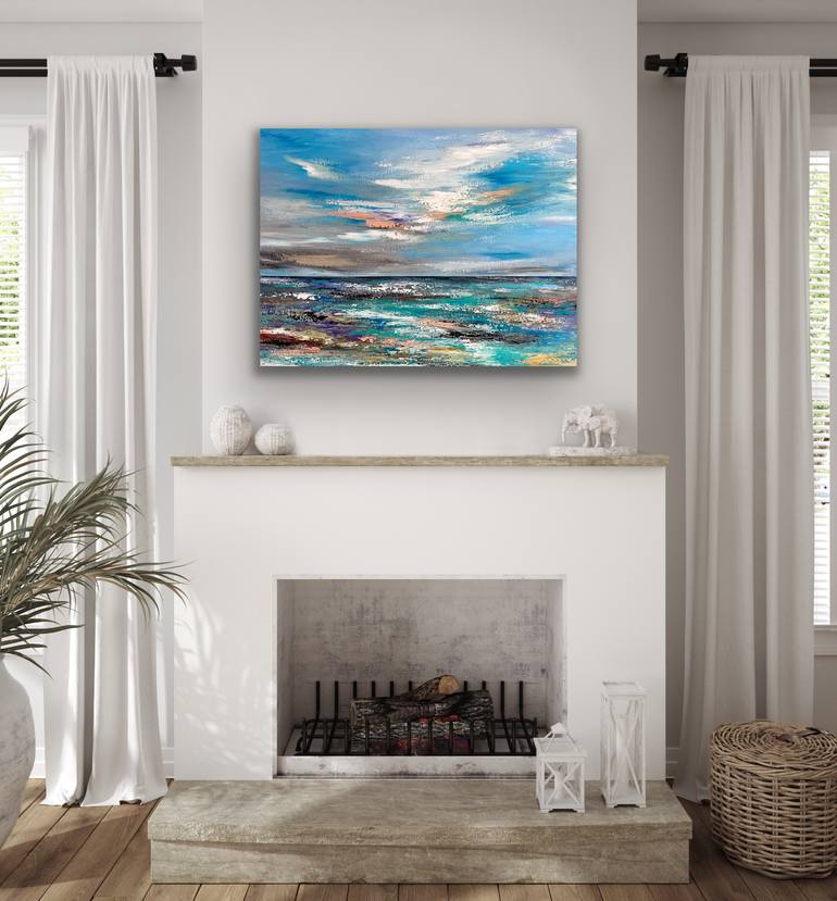 Original Abstract Seascape Painting by Pooja Verma