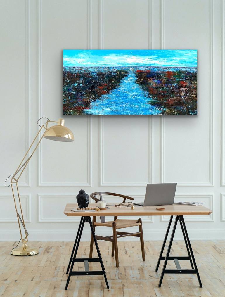 Original Abstract Landscape Painting by Pooja Verma