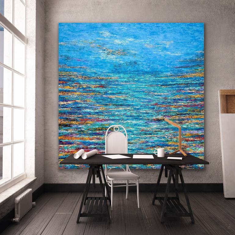 Original Abstract Seascape Painting by Pooja Verma