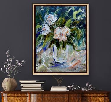 Print of Abstract Expressionism Floral Paintings by Pooja Verma