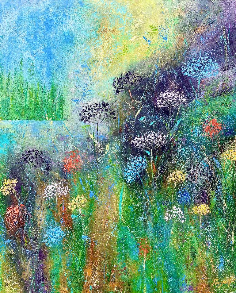 Original Impressionism Nature Painting by Pooja Verma