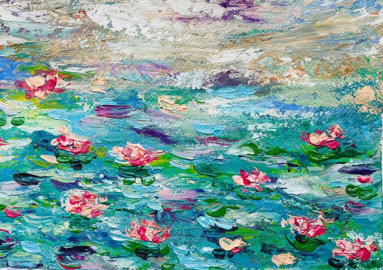 Original Impressionism Floral Painting by Pooja Verma