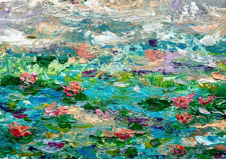 Original Impressionism Floral Painting by Pooja Verma